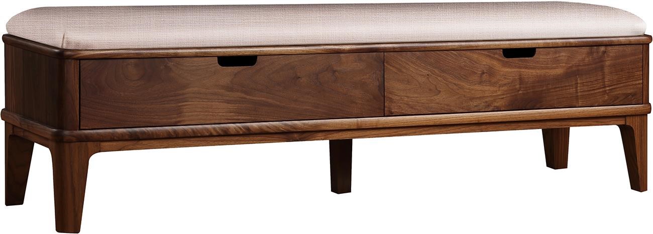 Walnut bench with storage discount